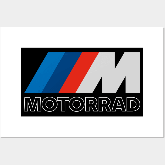 BMW M Motorrad Motorcycle Tee Wall Art by tushalb